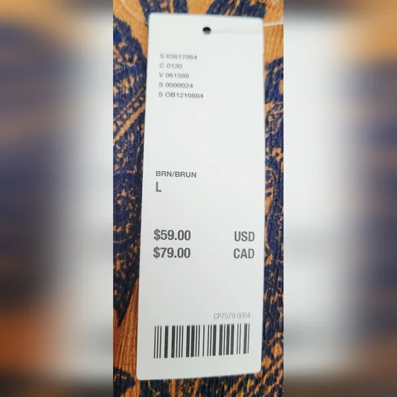 Urban Outfitters Gold & Blue Paisley Print Shift Dress | Size Large - Picture 4 of 6